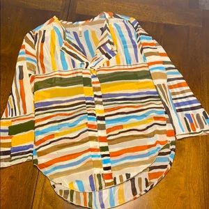 Poema Modcloth sheer blouse Size Lg